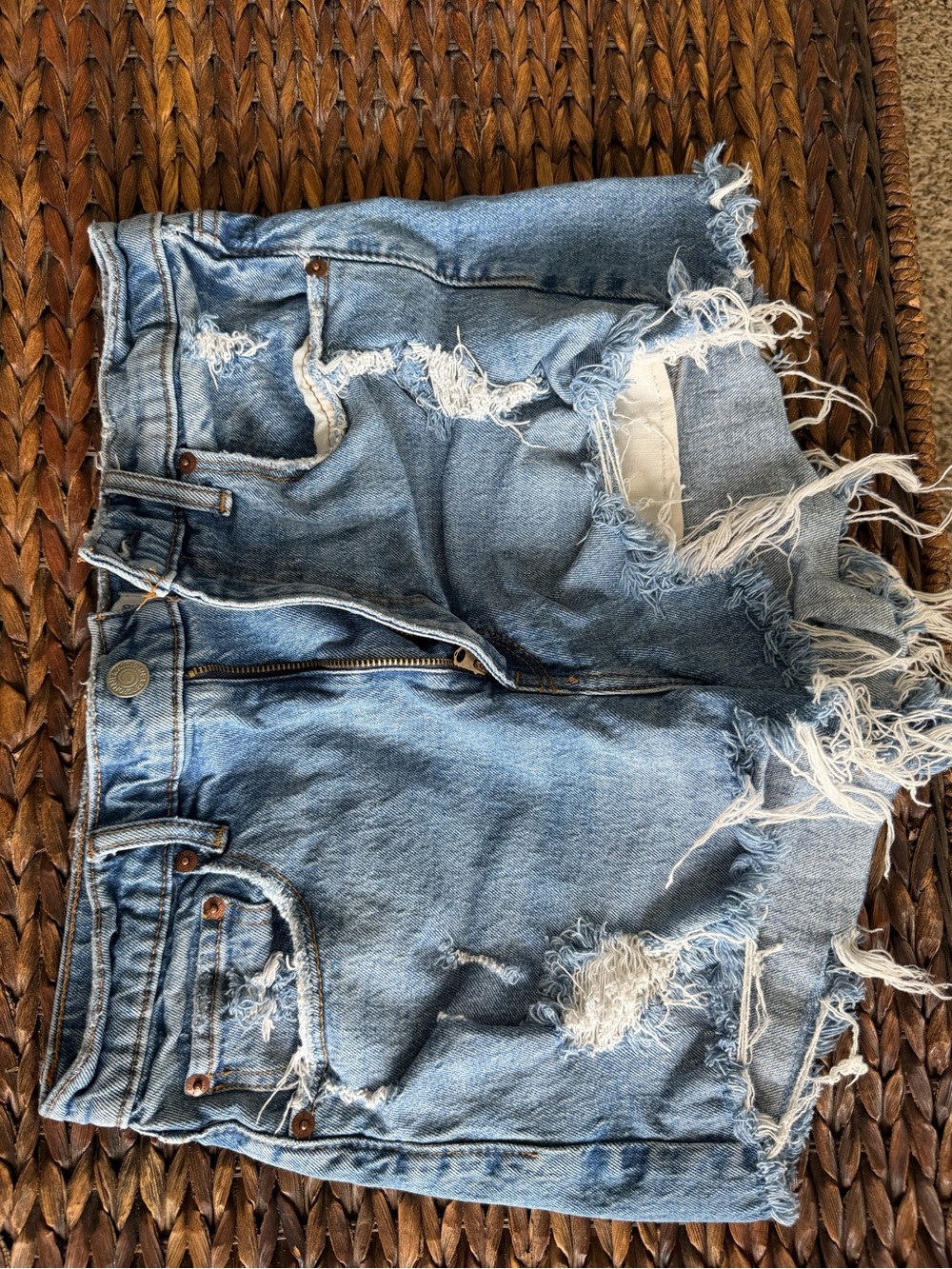 Abercrombie & Fitch Light Blue Denim Shorts